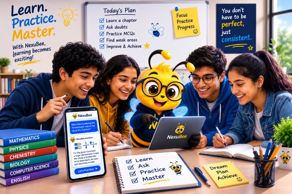 Students using NexuBee to learn and practice before exams