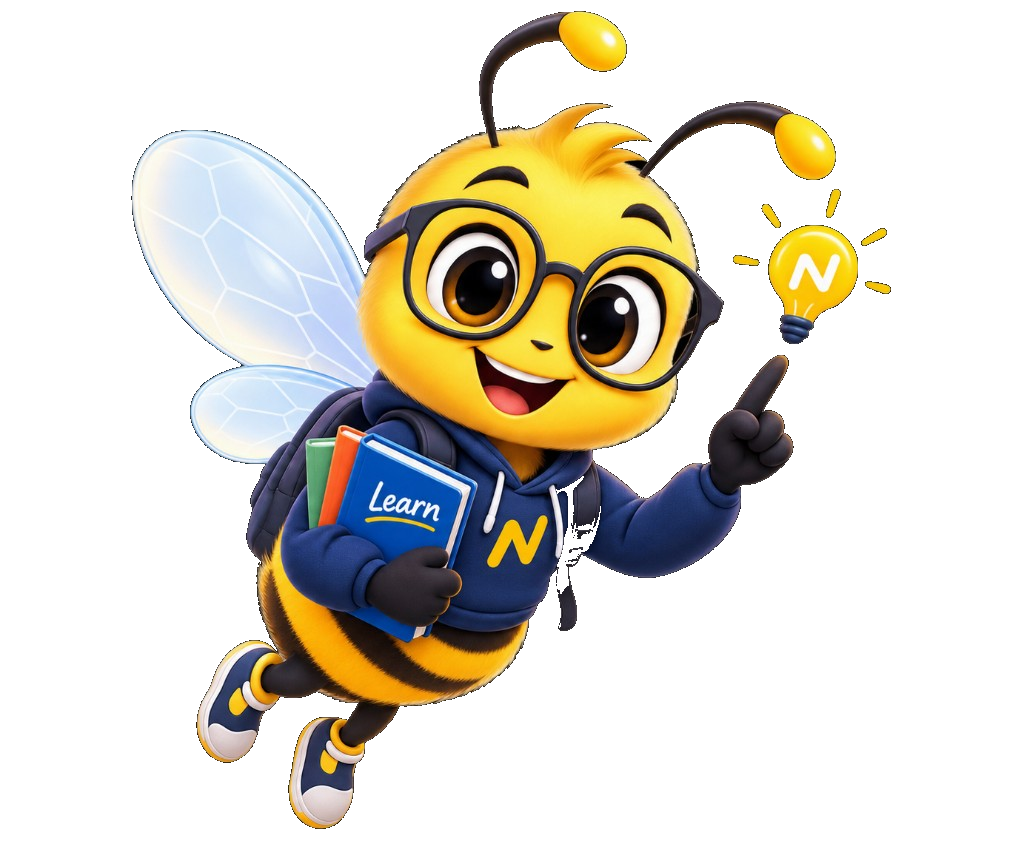NexuBee mascot ready to help you learn